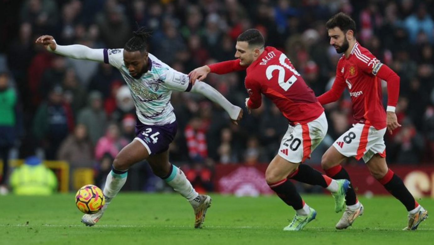 Hasil Manchester United vs Bournemouth 0-3. Foto: REUTERS/Phil Noble